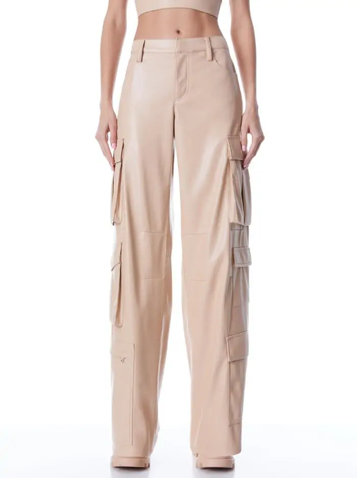 LUIS VEGAN LEATHER CARGO PANT